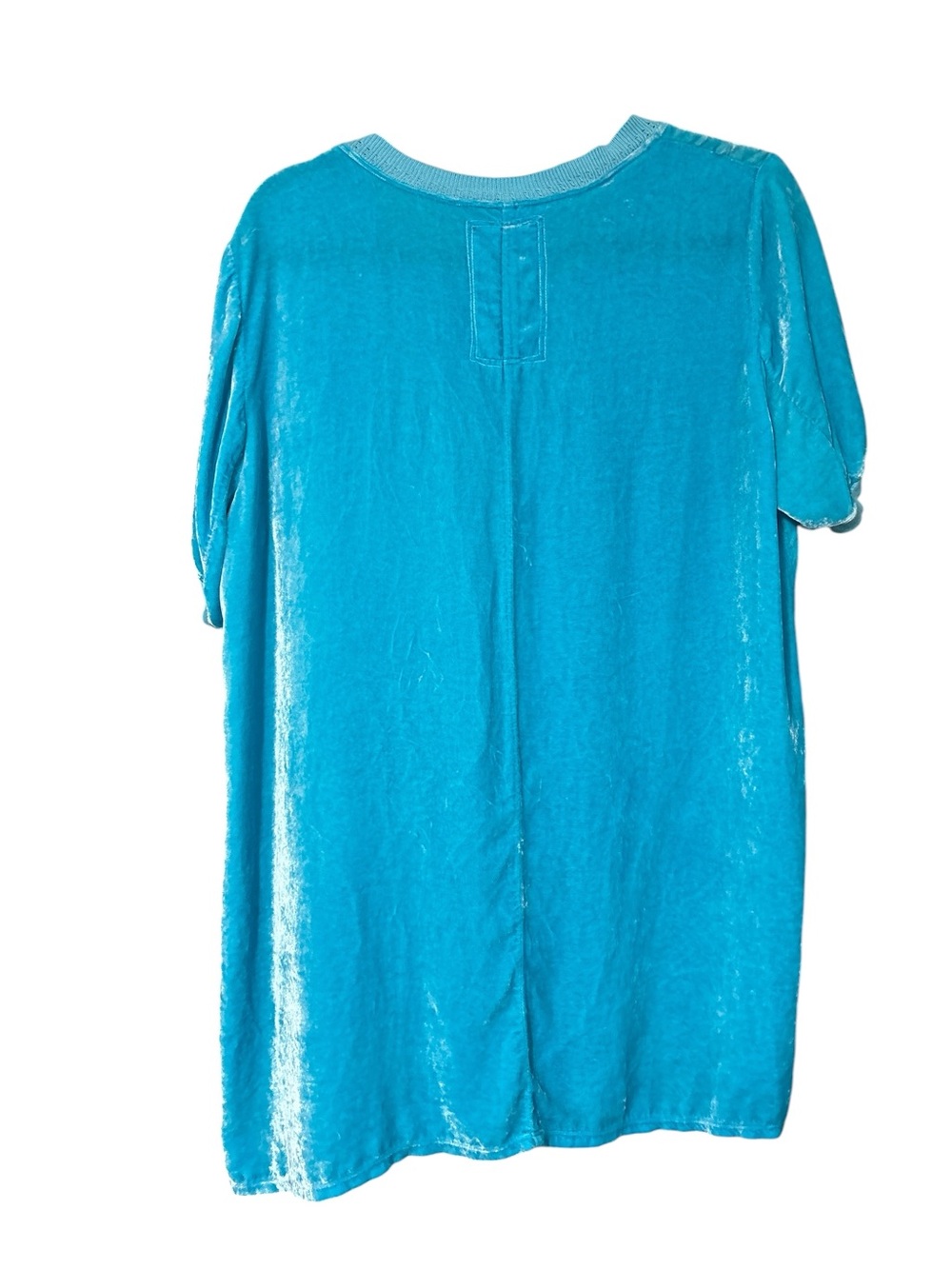 Johnny Was Pete & Greta Oversized Turquoise Velvet Tee - Picture 3 of 5